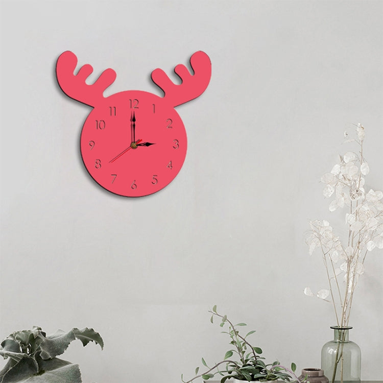 Deer Head Pattern Creative Living Room Decorative Wall Clock
