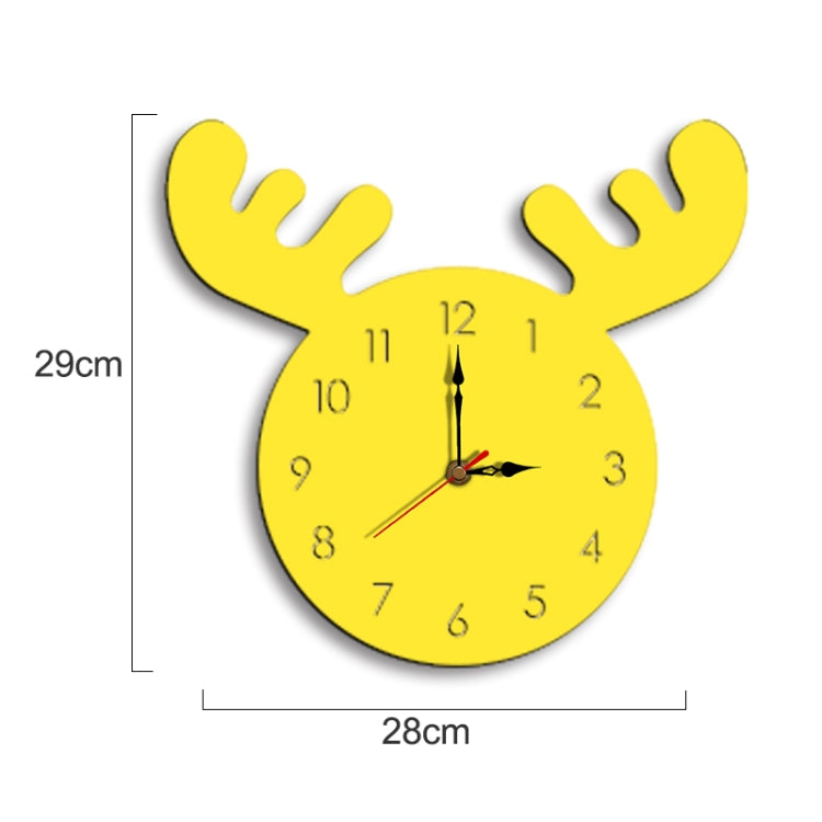Deer Head Pattern Creative Living Room Decorative Wall Clock