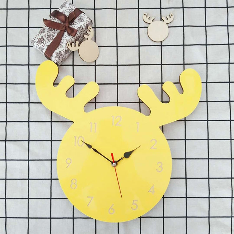 Deer Head Pattern Creative Living Room Decorative Wall Clock
