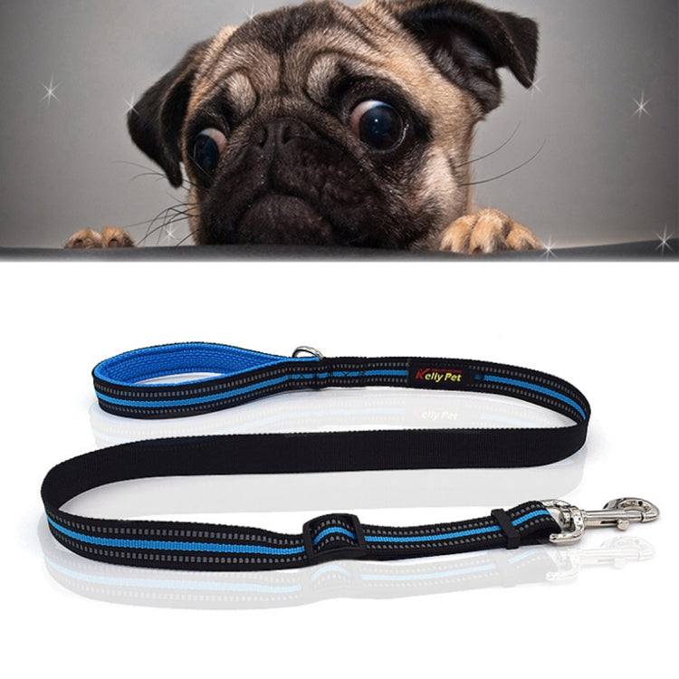 Pet Dogs Nylon Night Reflective Breathable Handheld Traction Lead Leash, Size: M, Adjustable Range: 2.5*(100-140cm)