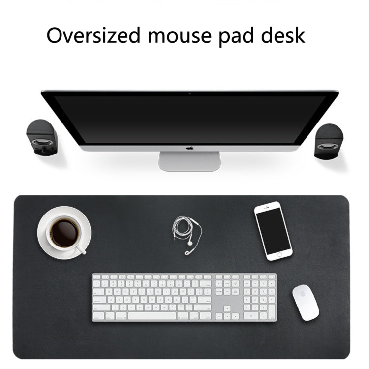 Multifunction Business Double Sided PU Leather Mouse Pad Keyboard Pad Table Mat Computer Desk Mat, Size: 80 x 40cm