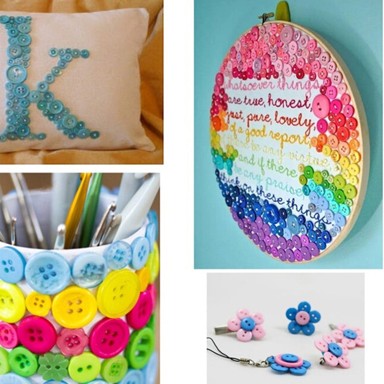 400 PCS Smile Face Resin Children Sweater Buttons Sewing Buttons in Bulk , Random Color, Diameter: 15mm