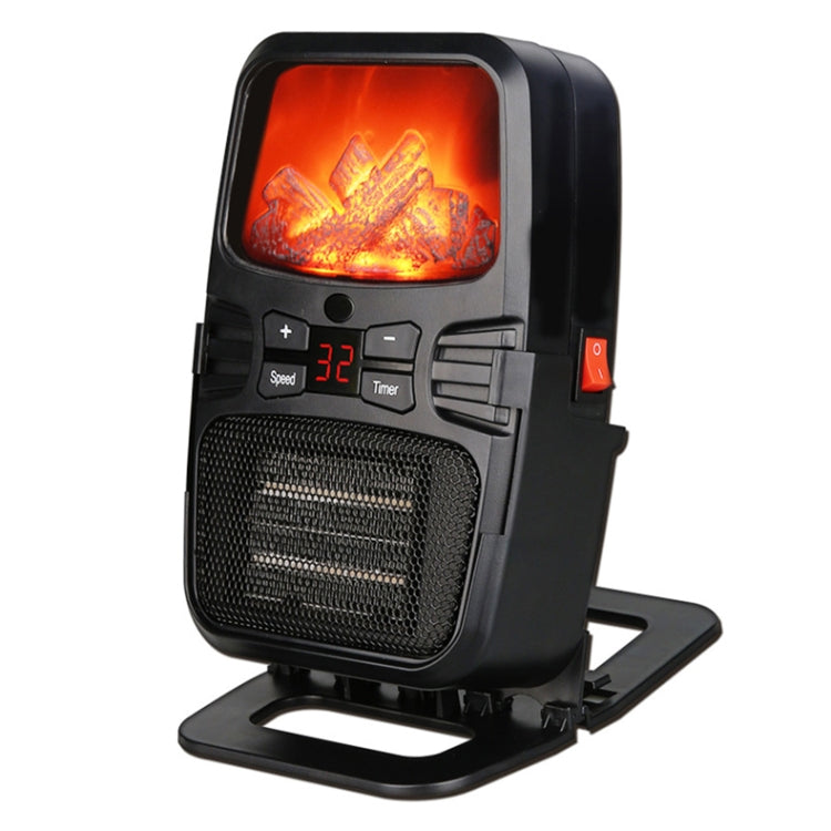 Flame Heater Mini Household Wall-mounted Desktop Radiator Warmer Electric Heater, EU Plug