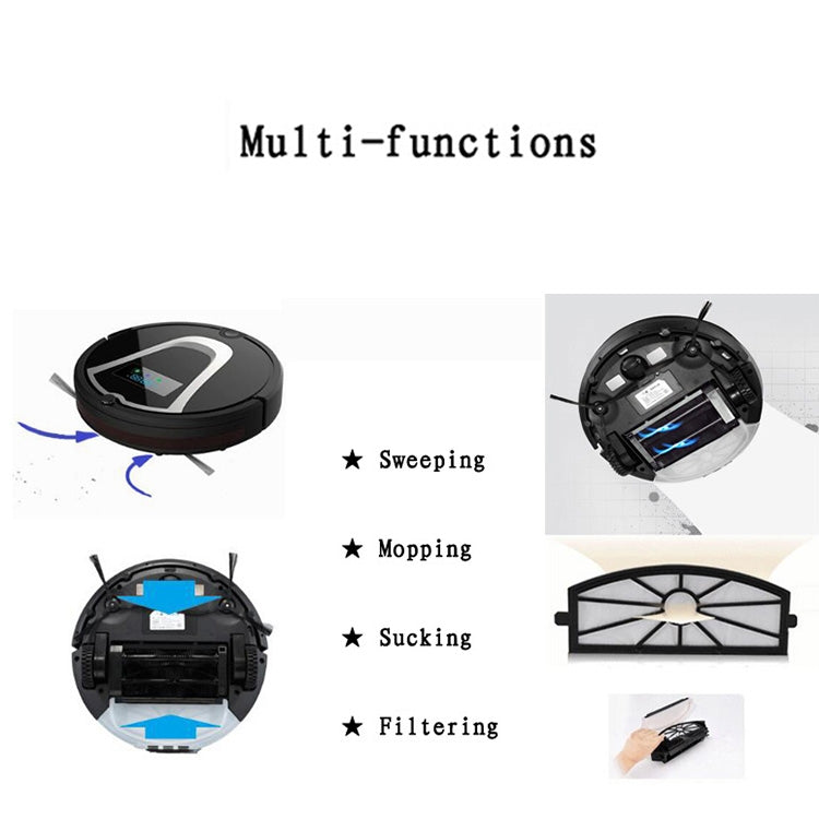 TOCOOL TC-750 Smart Vacuum Cleaner Touch Display Household Sweeping Cleaning Robot with Remote Control