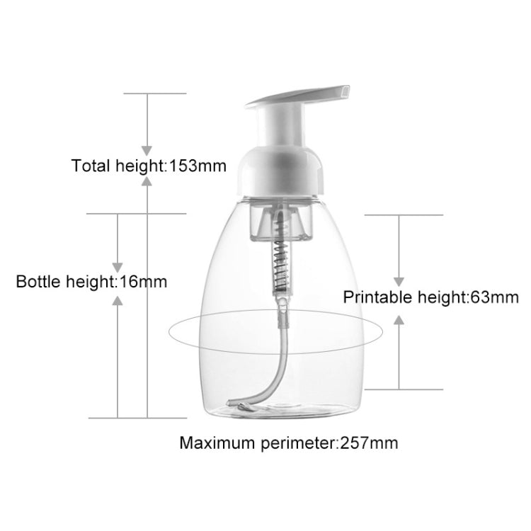 5 PCS Foaming Liquid Soap Dispensers with White Pumps Empty Plastic Soap Pump Bottles, 250ml