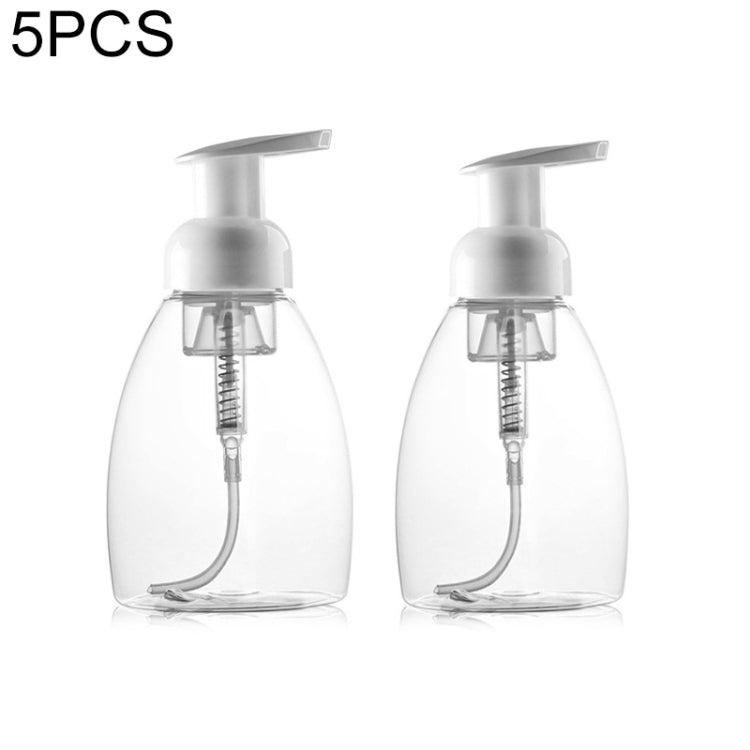 5 PCS Foaming Liquid Soap Dispensers with White Pumps Empty Plastic Soap Pump Bottles, 250ml