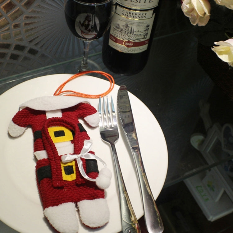 2 in 1 Christmas Decoration Little Clothes Cutlery Holders Set, Random Style Delivery