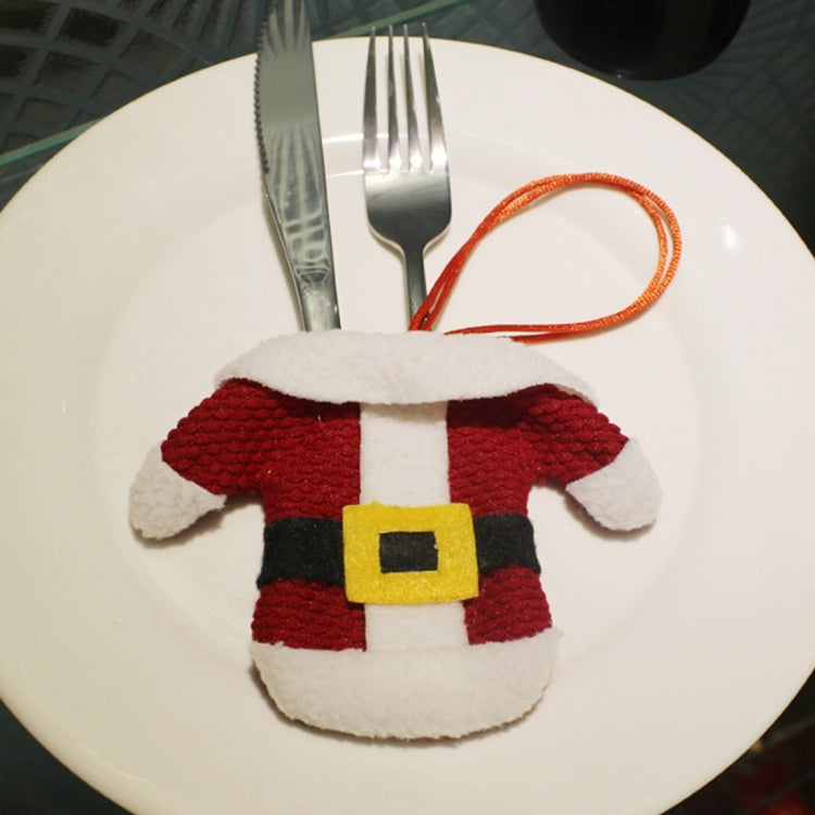 2 in 1 Christmas Decoration Little Clothes Cutlery Holders Set, Random Style Delivery