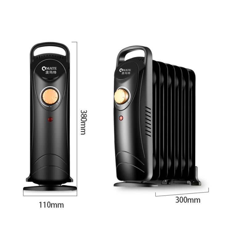 OMATE Mini Household Radiator Warmer Electric Heater, US Plug(Black)