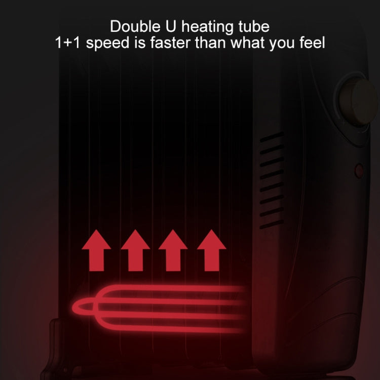 OMATE Mini Household Radiator Warmer Electric Heater, US Plug(Black)
