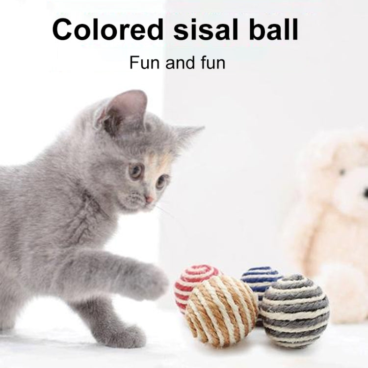 Funny Toys Natural Sisal Ball Interesting Cat Toys, Random Color Delivery