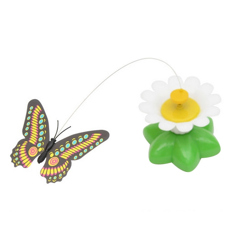 Electric Butterfly Flying Around The Flower Pet Cat Toy