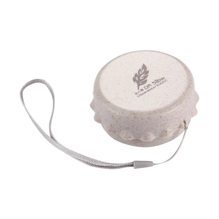 2 PCS 130ml Wheat Fiber + Plastic Telescopic Cup Portable Folding Travel Cup with Lid, Random Color Delivery