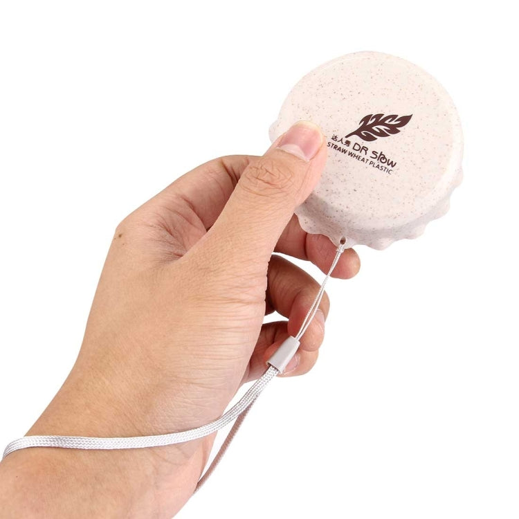 2 PCS 130ml Wheat Fiber + Plastic Telescopic Cup Portable Folding Travel Cup with Lid, Random Color Delivery