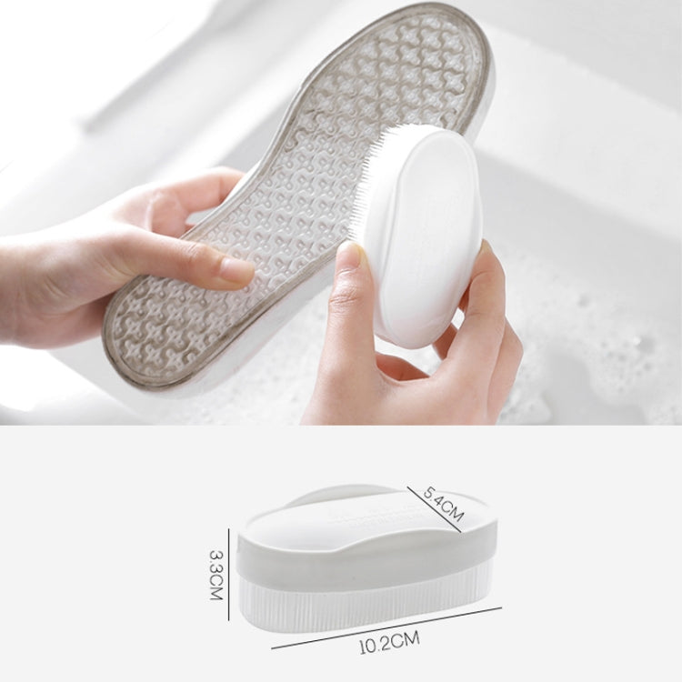 3 PCS Household Rectangle Shape Soft Clothes Shoes Washing Scrubbing Brush(White)