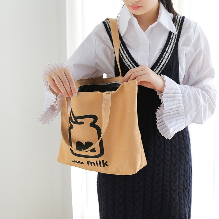 2 PCS Women Canvas Shoulder Hand Bag Tote Bag, Random Style