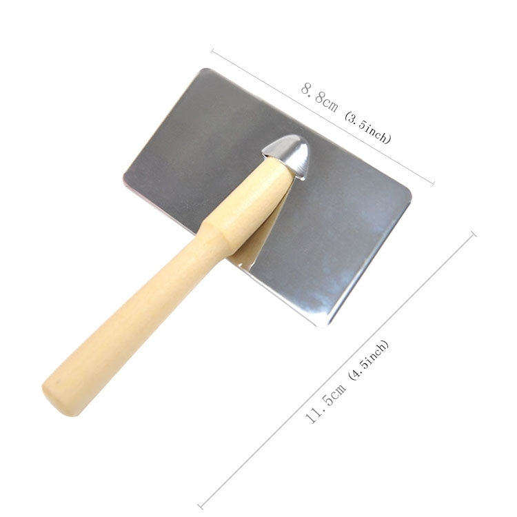 Soft Curve Needled Manual Bristles Grooming Cleaning Brush with Wood Handle for Pet,  Size: S, Random Color Delivery