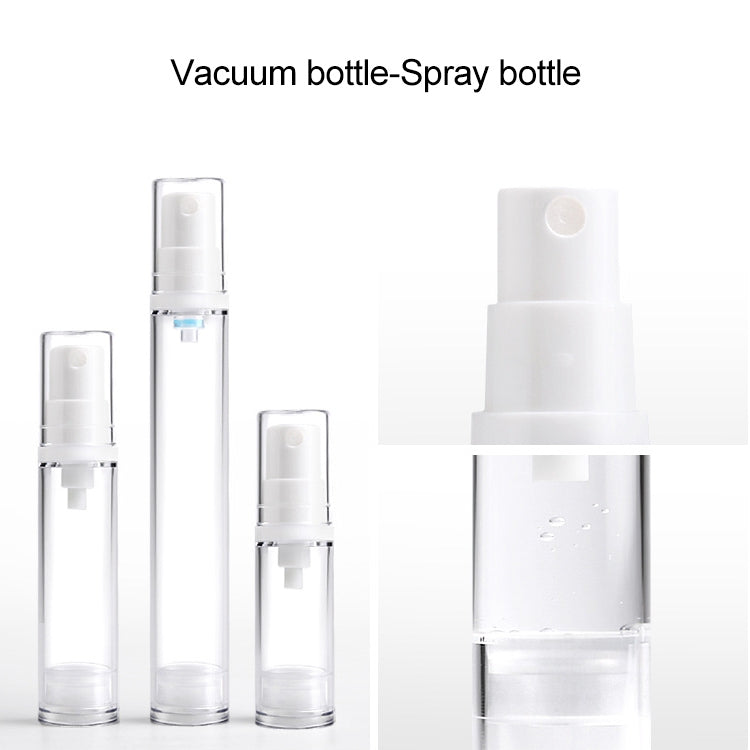 5 PCS Portable Airless Vacuum Pump Bottle Fine Mist Perfume Spray Bottle, 15ml