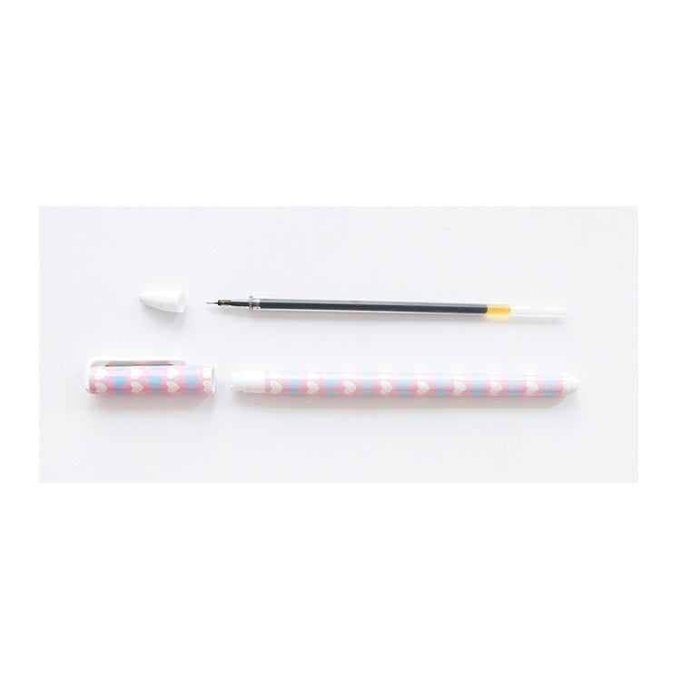 10 PCS Black Ink Refill Creative Fresh Floral Gel Pen 0.5mm Signature Pen School Stationery Office Supply, Random Style Delivery