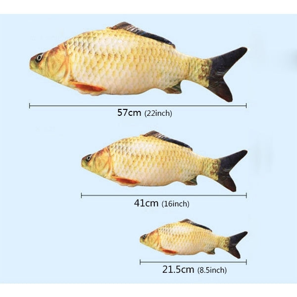 Simulation Fish Toy Funny Cat Toy Fish Stuff Scratching Post Board Toy, Middle Size: 41.0 x 13.5 x 9.0cm