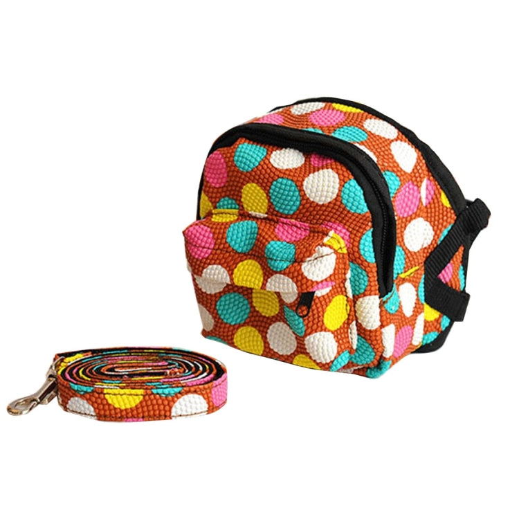 Pet Own Backpack Pet Circle Wave Point The Dog Small Backpack with Towing Rope Medium , Chest Measurement: 36-54cm
