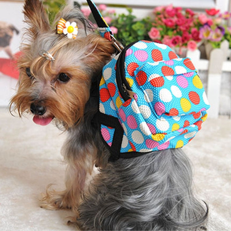 Pet Own Backpack Pet Circle Wave Point The Dog Small Backpack with Towing Rope Large , Chest Measurement: 42-60cm