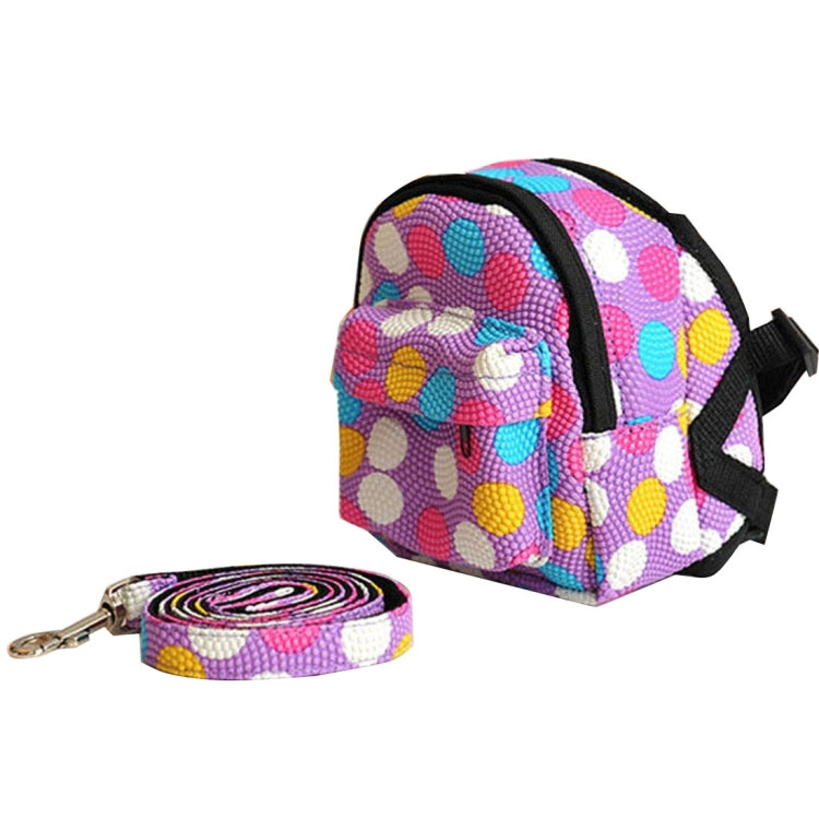 Pet Own Backpack Pet Circle Wave Point The Dog Small Backpack with Towing Rope Large , Chest Measurement: 42-60cm