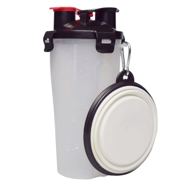 Pet Outdoor Portable Dual-use Water and Food Cup with A Folding Bowl