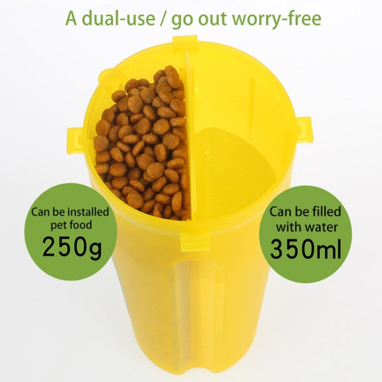Pet Outdoor Portable Dual-use Water and Food Cup with A Folding Bowl