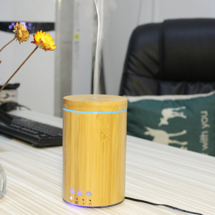 150B 12W 150ML Wood Grain Aromatherapy Air Purifier Humidifier with LED Light for Office / Home Room(Brown)