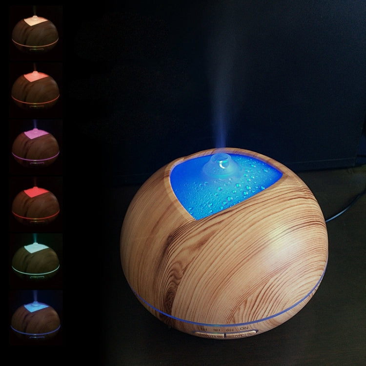 V-X300 14W 300ML Wood Grain Aromatherapy Air Purifier Humidifier with LED Light for Office / Home Room, Random Color Delivery