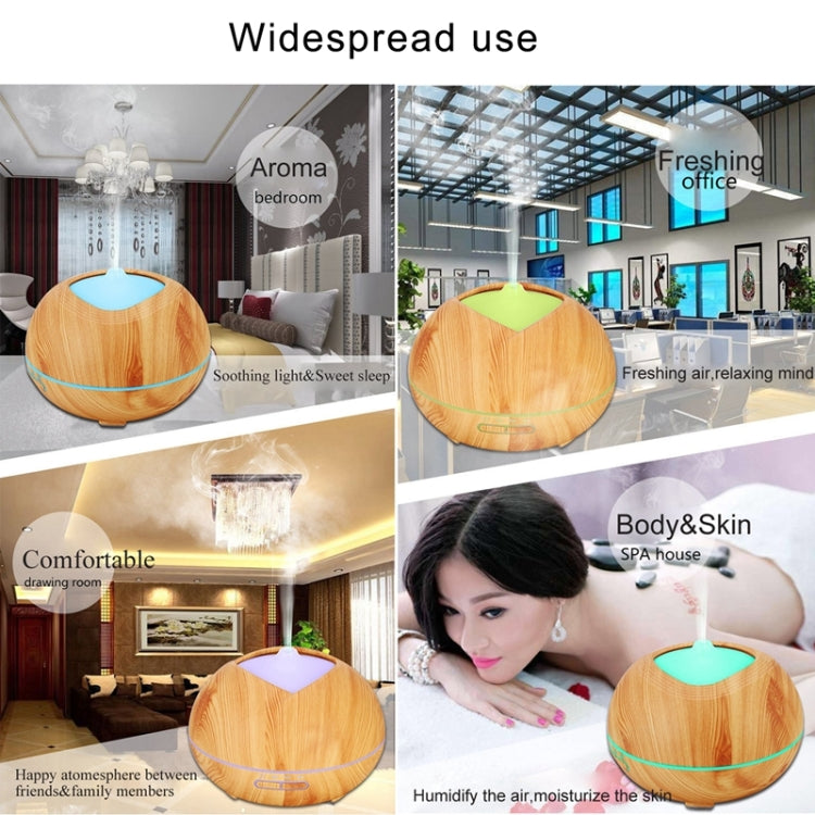 V-X300 14W 300ML Wood Grain Aromatherapy Air Purifier Humidifier with LED Light for Office / Home Room, Random Color Delivery