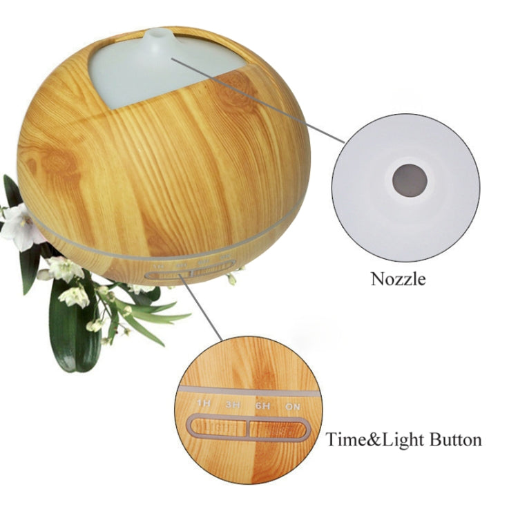 V-X300 14W 300ML Wood Grain Aromatherapy Air Purifier Humidifier with LED Light for Office / Home Room, Random Color Delivery