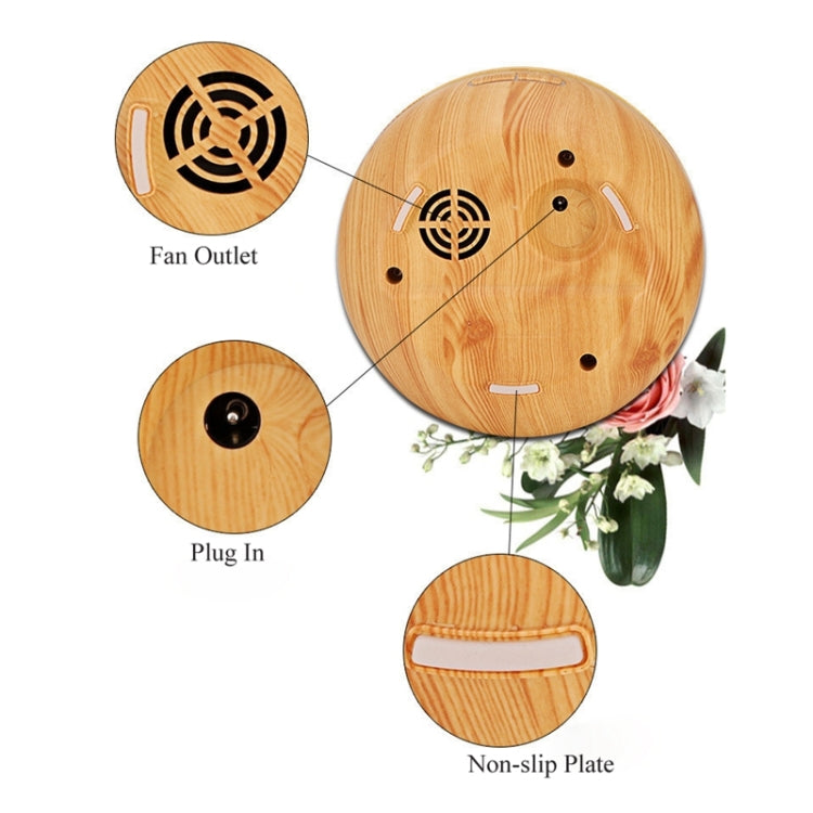 V-X300 14W 300ML Wood Grain Aromatherapy Air Purifier Humidifier with LED Light for Office / Home Room, Random Color Delivery