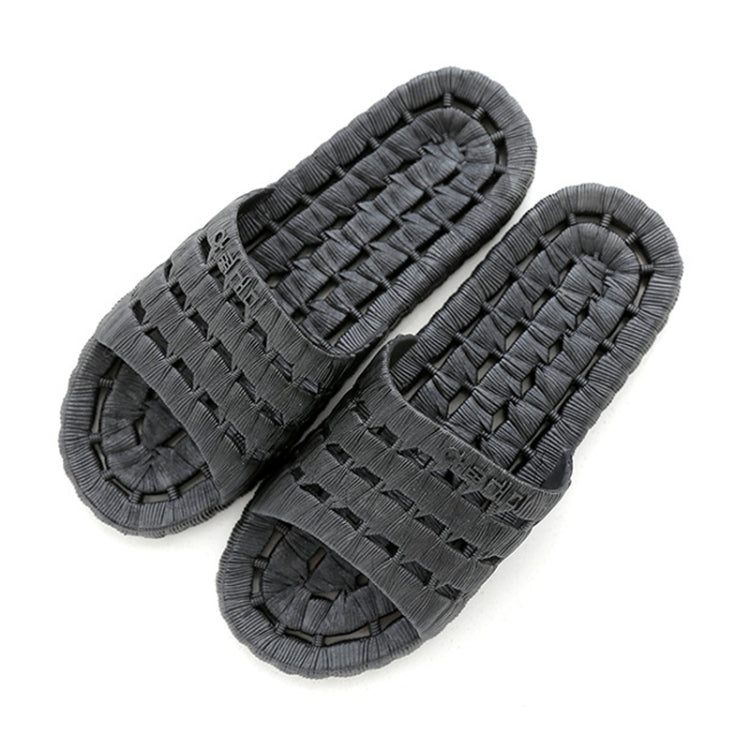 2 Pairs Men and Women Non-Slip Bathroom Shower Slippers Sandals for Adult Couples, Size: EU 42/43