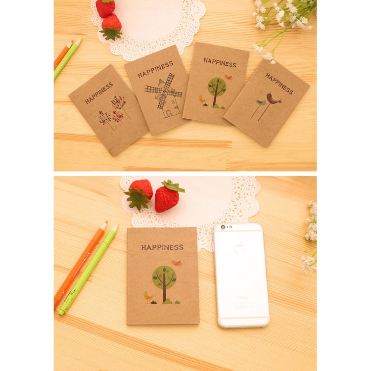 2 PCS Creative Simple Retro Pattern Student Diary Notepad Sketch Graffiti Note Book School Stationery Office Supplies, Random Pattern Delivery