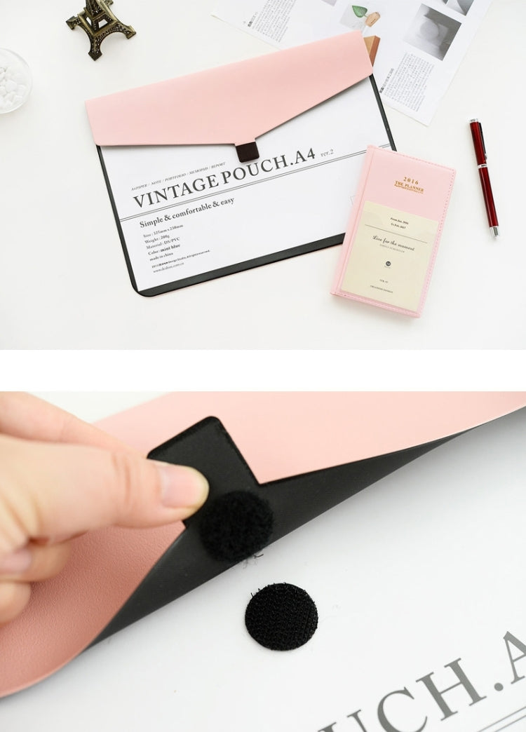 Creative Simple Snap-fastener Transparent Folder Storage Document Folder School Stationery Office Supplies, Random Color Delivery