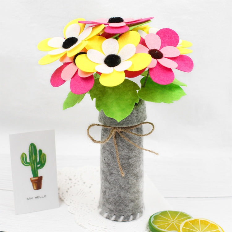5 PCS DIY Non-woven Fabrics Simulated Potted Flowers Children Handmade Mothers Day Gifts