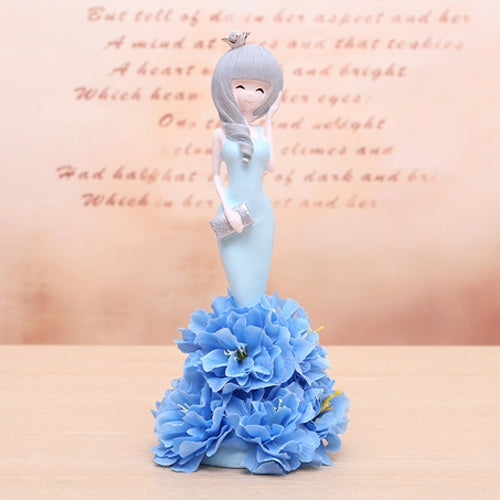 Lovely Orchid Girl Style Resin Crafts Ornaments Room Decoration