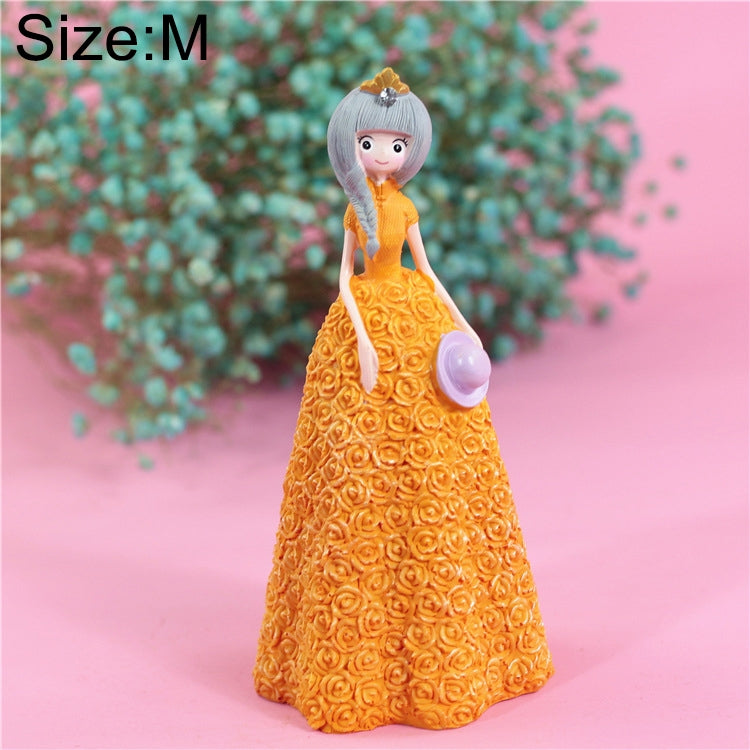 Pretty Skirt Girl Style Resin Crafts Ornaments Room Decoration, Size: 9*8.5*19cm