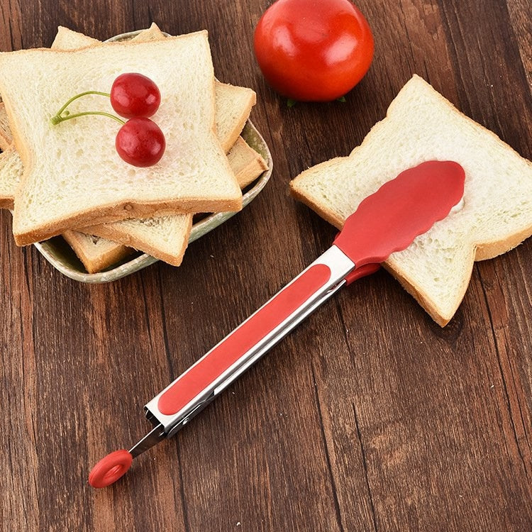 12 inch Silicone Non-slip Food Bread Barbecue BBQ Clip Tongs Kitchen Tools