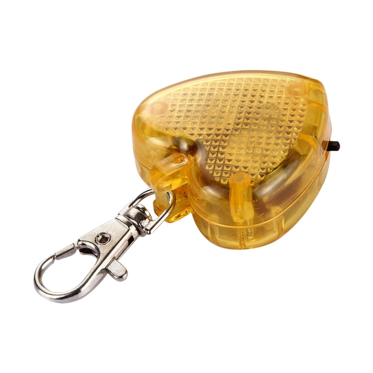 Fashion Heart-Shaped Pet Dog Cat Safety LED Flash Pendant Necklace (Yellow)