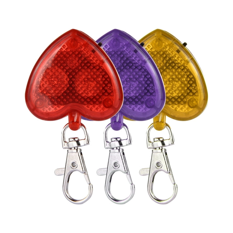 Fashion Heart-Shaped Pet Dog Cat Safety LED Flash Pendant Necklace (Yellow)