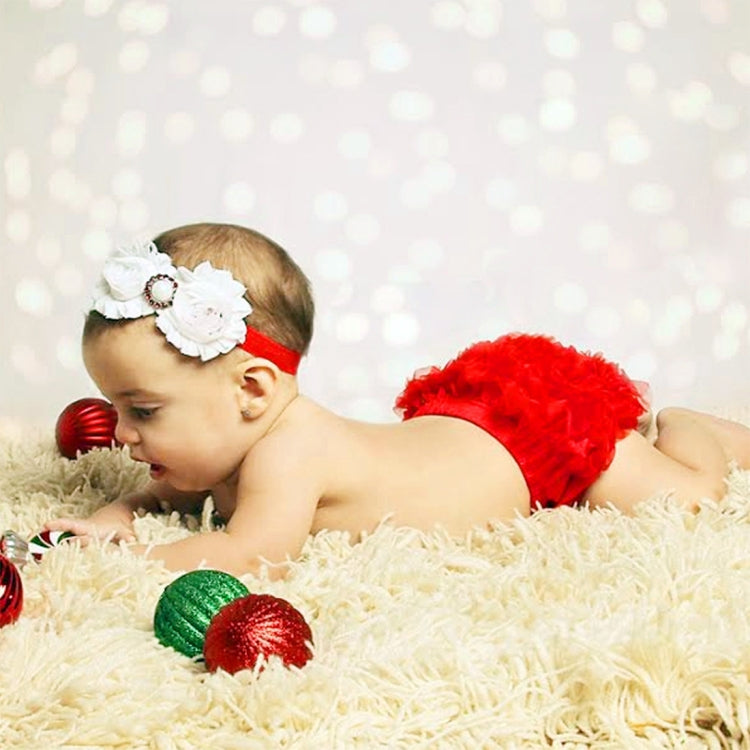 3 PCS Christmas Decoration Baby Child Chiffon Flower Headband, Western Children Holiday Dress Ornament, Random Style Delivery