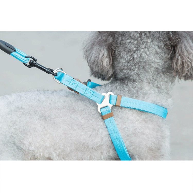 Pet Dog Collar + Harness + Leash Three Sets, S, Harness Chest Size: 34-50cm, Collar Neck Size: 24-35cm, Pet Weight: 8kg Below