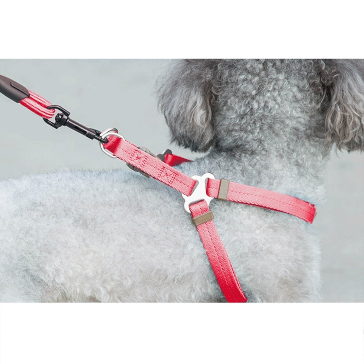 Pet Dog Collar + Harness + Leash Three Sets, S, Harness Chest Size: 34-50cm, Collar Neck Size: 24-35cm, Pet Weight: 8kg Below