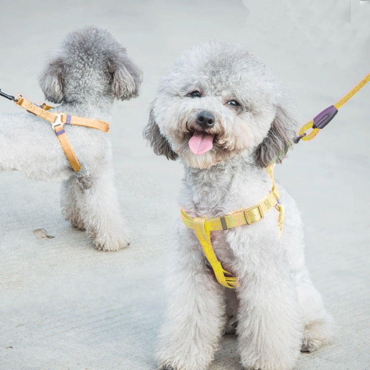 Pet Dog Collar + Harness + Leash Three Sets, S, Harness Chest Size: 34-50cm, Collar Neck Size: 24-35cm, Pet Weight: 8kg Below