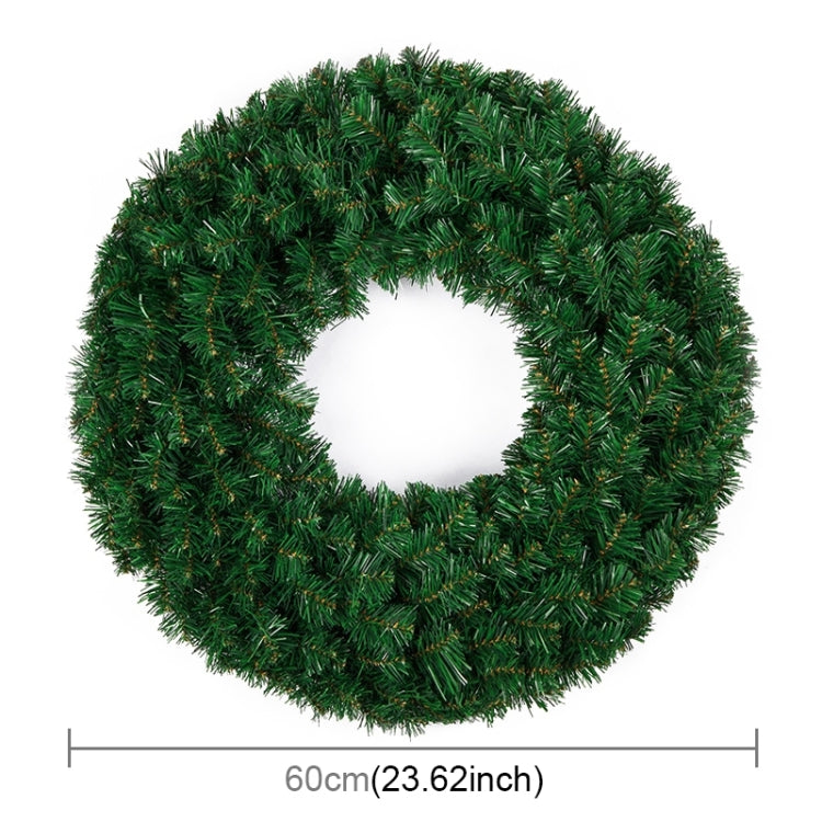 Christmas Ornaments Encrypted Rattan Double Ring Christmas Wreath Door Ornament, Size : 60cm