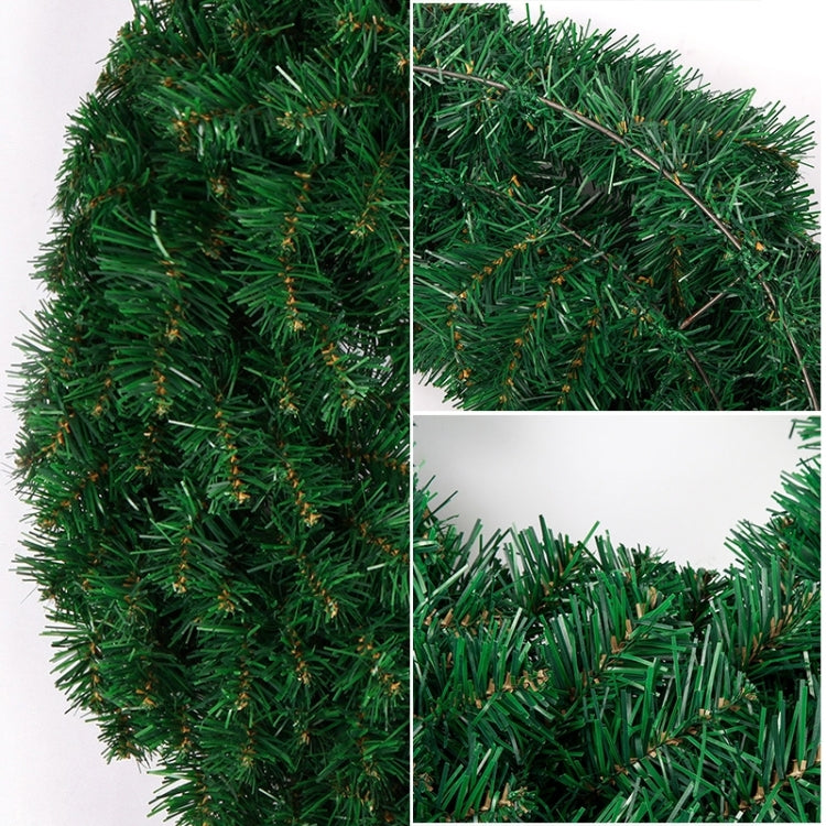 Christmas Ornaments Encrypted Rattan Double Ring Christmas Wreath Door Ornament, Size : 60cm