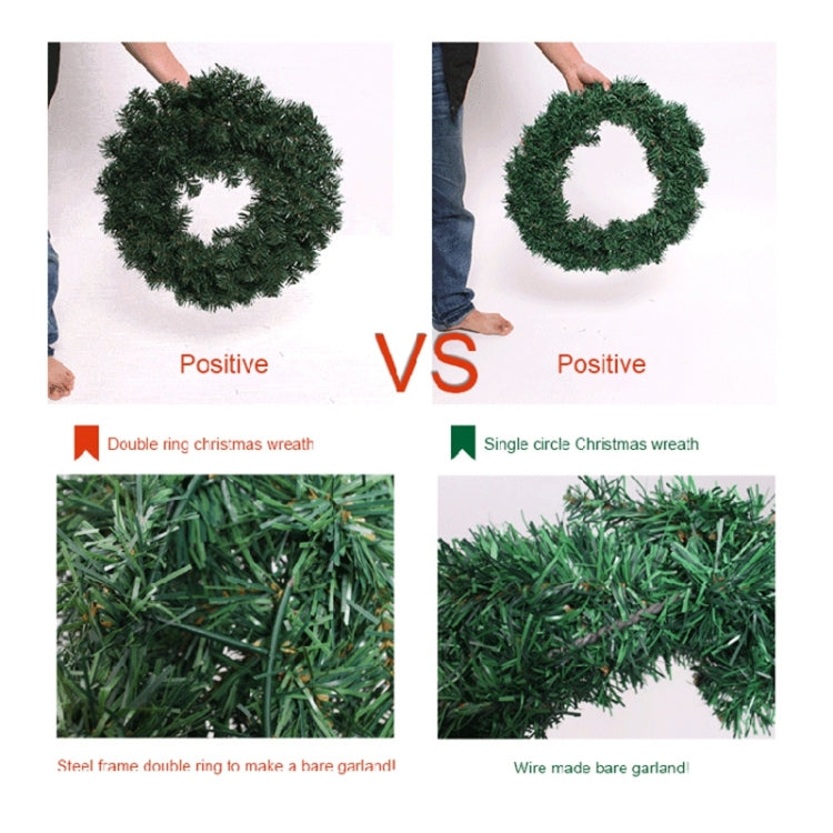 Christmas Ornaments Encrypted Rattan Double Ring Christmas Wreath Door Ornament